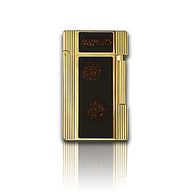 Mua Hộp Quẹt Bật Lửa Ga Đá D164V Họa Tiết Nền Đen Cạnh Viền Kẻ Dọc Cao Cấp