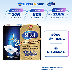 Silcot Bông Đắp Dưỡng Miếng Đôi (40 miếng/hộp)