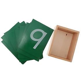 Montessori Toy 0-9 Sandpaper Number in Box for Kids Eaducational Development