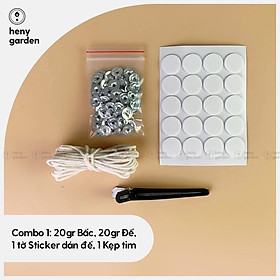 Mua Set Bấc Nến Cotton Làm Nến Thơm Không Khói Kèm Đế Kẹp Heny Garden  Nguyên Liệu Làm Nến Thơm Handmade Tại Nhà