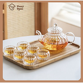 Mua Bộ Ấm Pha Trà Thủy Tinh 6 Chén Chịu Nhiệt Có Lõi Lọc - PH668