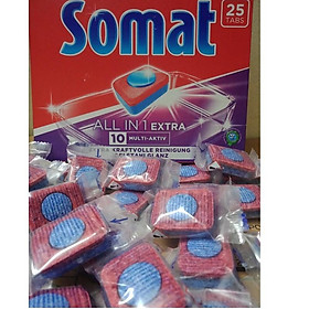 combo 3 viên riửa chén bát somat loại 25 viên hộp