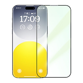 Kính Cường Lực Bảo Vệ Mắt Baseus Schott Series Full-Coverage Eye-Protection Tempered Glass Screen Protector with Built-in Dust Filter for iP 15 (Hàng chính hãng)