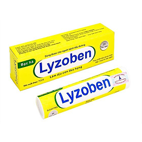 Viên ngậm giảm đau rát họng - viêm họng Lyzoben Thiên Khánh Tuýp 24 viên