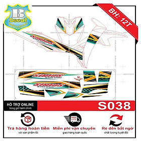 Tem rời dành cho sirius dán xe trắng S038