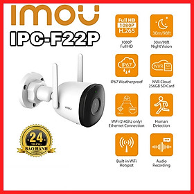 Camera IP Wifi Ngoài Trời Imou F22P Bullet 2C Full HD 1080P Tặng Phíc Cắm Âm - Hàng Chính Hãng