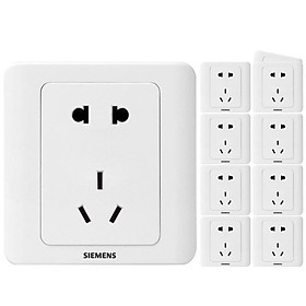 Bộ ổ điện âm tường cùng 10 mặt nạ Siemens 5UB01061CC1