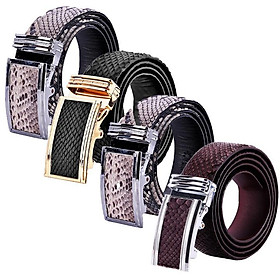 HC4311-12-15-44 - Thắt lưng nam da trăn Huy Hoàng 4P màu da nguyên thủy, đen, trắng, nâu
