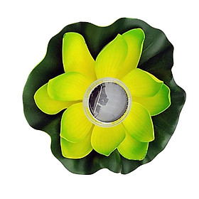 Outdoor Solar Power Floating Lotus LED Light Ornament Pool Pond Decorations