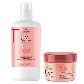 Dầu hấp ủ Schwarzkopf BC Bonacure Peptide Rescure Repair phục hồi tóc hư tổn theo cấp độ chính hãng Đức