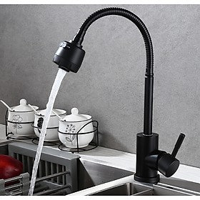 Mua Vòi rửa bát nóng lạnh dạng mềm màu đen Inox 304