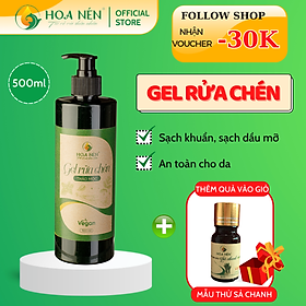 Mua Gel rửa chén thảo mộc Hoa Nén 500ml - vegan - bảo vệ da tay  không hoá chất bảo quản