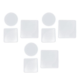 9 Pcs Square Round Shape Resin Silicone Mold Baking Mold Cake Topping Cake Mold Biscuit Mold