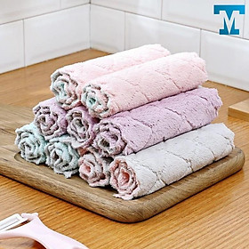 Mua Khăn lau chén đĩa 2 lớp chống dính tiện lợi