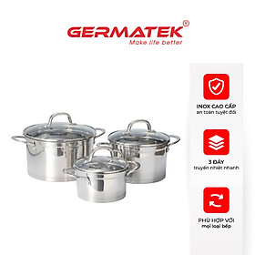 Mua Bộ nồi Inox cao cấp 5 đáy Alpha GE-0230 Size 16  20  24cm