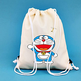 BALO MINI DORA MÈO MÁY VUHUYENSTORE DÂY RÚT UNISEX CHẤT CANVAS THỜI TRANG CUTE XINH ĐẸP TIỆN ÍCH DẠO PHỐ