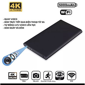Camera Mini Sạc Dự Phòng, Camera Wifi Xem Xa, Camera Giám Sát Mini Chất Lượng 4K