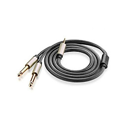 Mua Ugreen UG10622AV126TK 12M màu đen Cáp Audio chống nhiễu 3.5mm ra 2 đầu 6.5mm mạ vàng 24K - HÀNG CHÍNH HÃNG