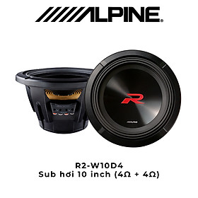 R2-W10D4 Loa sub hơi ô tô 10 INCH (4Ω+4Ω) chính hãng Alpine