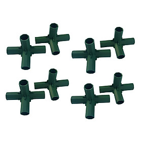 4pcs 4L Green Plastic Greenhouse Joints for Flower Stands, Furniture , Shelves