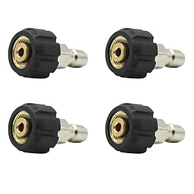 4pcs M22/14 to 1/4 Male Pressure Washer Quick Release Socket Connector