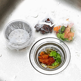 Mua Set 100 túi lưới lọc rác   chặn rác bồn rửa chén   nhà vệ sinh  chống tắc ngẽn   túi bọc trái cây hoa quả siêu bền   có chun 2 đầu co giãn tiện lợi