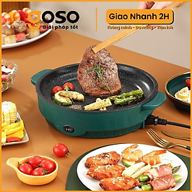 Chảo Nướng Điện Mini 26cm Chống Dính, Chảo Điện Đa Năng Sang Trọng Phong Cách Hàn Quốc