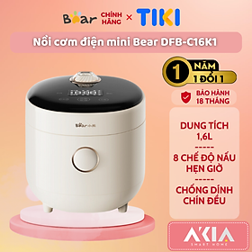 Mua Nồi cơm điện mini 1.6L Bear DFB-C16K1 - 8 chế độ nấu ăn  hẹn giờ  nồi chống dính  chín đều cơm - HÀNG CHÍNH HÃNG  BẢO HÀNH 18 THÁNG