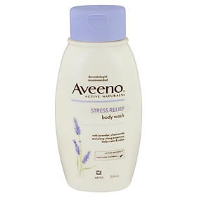 Aveeno Active Naturals Stress Relief Body Wash Lavender, Chamomile and Ylang-Ylang Essences 354mL