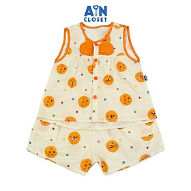 Bộ quần áo Ngắn bé gái họa tiết Bánh Bích Quy cotton - AICDBGCQ7EOW - AIN Closet