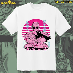 Áo thun siêu dễ thương Roshi-Goku-Krillin trong Dragon Ball, mã DB12. Áo phông in hình anime manga cao cấp cho nam nữ teen trẻ em