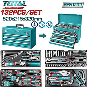 BỘ 132 CÔNG CỤ TRONG HỘP SẮT TOTAL THPTCS71321 - HÀNG CHÍNH HÃNG