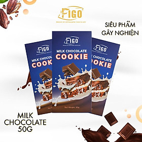 Kẹo socola sữa nhân bánh cookie 50g FIGO