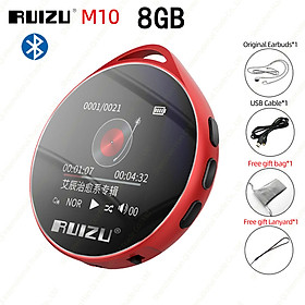 RUIZU M10 Bluetooth MP3 Player 8GB 16GB Portable Audio Walkman HIFI Music Player Built in Speaker Support EBook recording MP3 Video Player