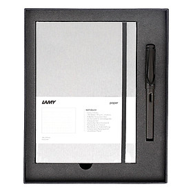 Gift Set Lamy Notebook A5 Softcover Grey+ Lamy Safari Matt Black