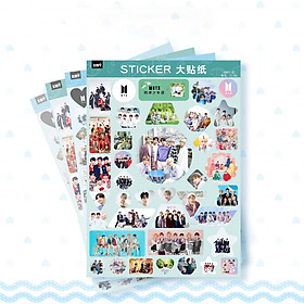 Set 4 tệp sticker BTS hình dán mẫu mới