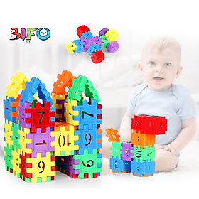 Bộ đồ chơi Building Block nhiều miếng ghép nhựa cho bé lắp ghép sáng tạo