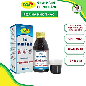 Hạ Khô Thảo PQA Hỗ Trợ Thông Mũi, Thông Thoáng Đường Thở Và Viêm Mũi Dị Ứng Hộp 125ml