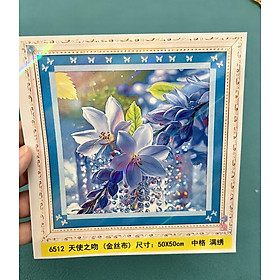 Mua  Thêu kín  Tranh thêu chữ thập Hoa Lưu Ly 6512  kích thước 50 x 50 cm