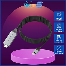 Mua Cáp Chuyển Đổi Iphone/Ipad Ra HDMI Dài 2M SeaSy  Chuyển Đổi Iphone/Ipad Ra Tivi/Máy Chiếu Qua Cổng HDMI Độ Nét Cao  Thiết Kế Cắm Là Chạy  Không Cần Nguồn Điện  Dành cho Iphone/Ipad- Hàng Chính Hãng