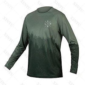 Người lái xe lỏng lẻo áo dài tay áo MTB MTB áo đạp BMX Downhill Camiseta Motocross MX Enduro Areptable Trang phục Color: Loose Rider-8 Size: XS