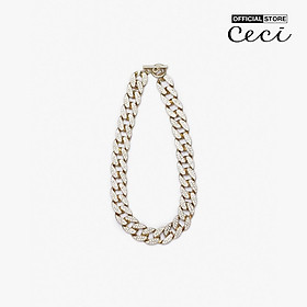 CECI - Dây chuyền nữ mắc xích bản lớn đính đá sang trọng CC4-01000153