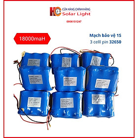 Pin sắt 32650, LiFePO4 3.2V kèm mạch bảo vệ 1S cho đèn năng lượng mặt trời