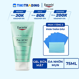 Gel rửa mặt giảm mụn Eucerin Pro Acne Cleansing Gel 75ml