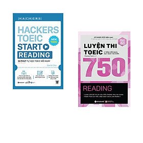 Combo 2 cuốn sách: Hackers TOEIC Start Reading + Luyện thi TOEIC 750 Reading