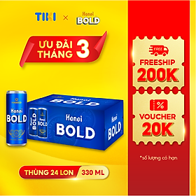Bia Hanoi BOLD - Thùng 24 lon 330ml