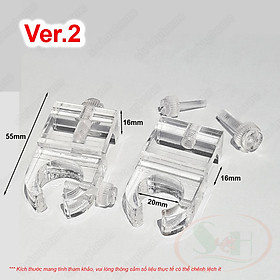 Kẹp ống in out mica DIY giữ cố định ống dây in out lọc thùng bể cá tép thủy sinh