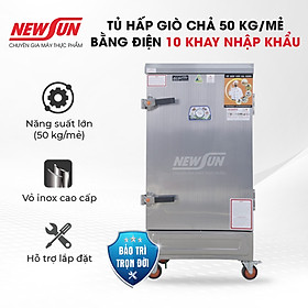 Mua Tủ Hấp Giò Chả Thực Phẩm 50 Kg/Mẻ Dùng Điện 10 Khay Nhập Khẩu NEWSUN  Năng Suất Cao - Hàng Chính Hãng