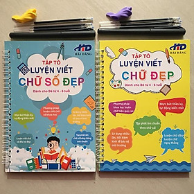 Combo 2 quyển vở đẹp kèm bút mực thần kỳ tự động biến mất