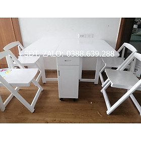 BÀN ĂN GỖ SỒI THÔNG MINH GẤP GỌN